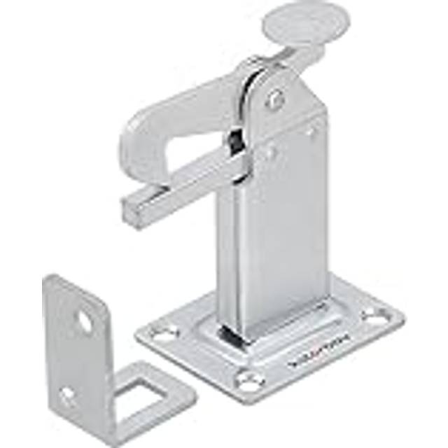 KOTARBAU® Dörrstopp 97 mm Golvmontering Silver Lås Låsvinkel Stål Robust Fast