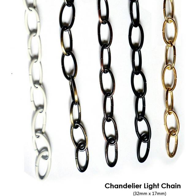 Chain for light fittings 32mm x17mm decorative ceiling pendant chandelier uk