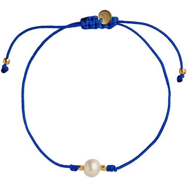 Stine A - Petit Pearl Berrie Bracelet - Armband - Electric Blue Ribbon - Adjustable