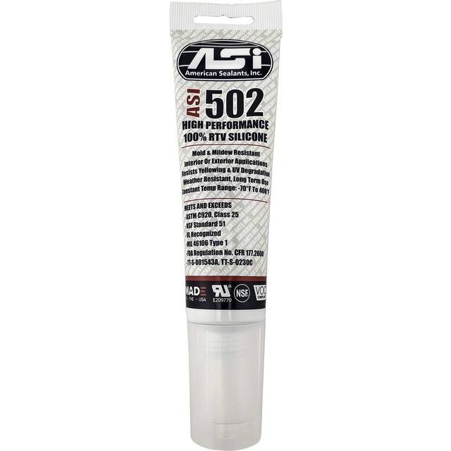 Clear Food Grade Silicone Sealant - 2.8 oz Squeeze Tube by Silicone