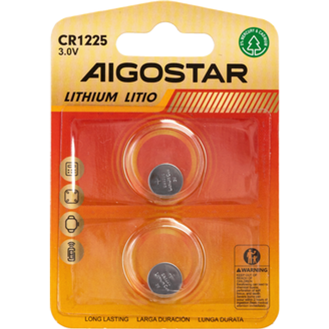 2 st. Knapcellsbatteri - CR1225, 3V