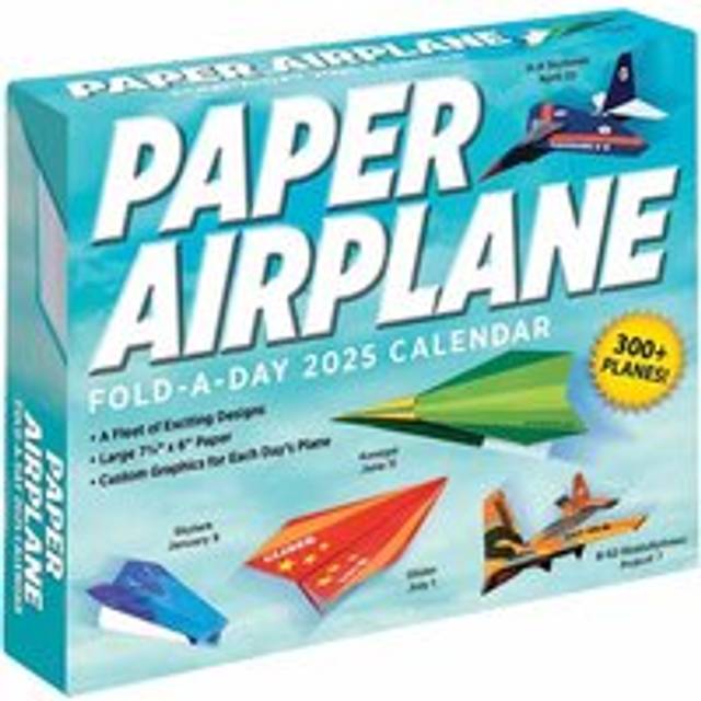 Paper Airplane Desk Calendar 2025