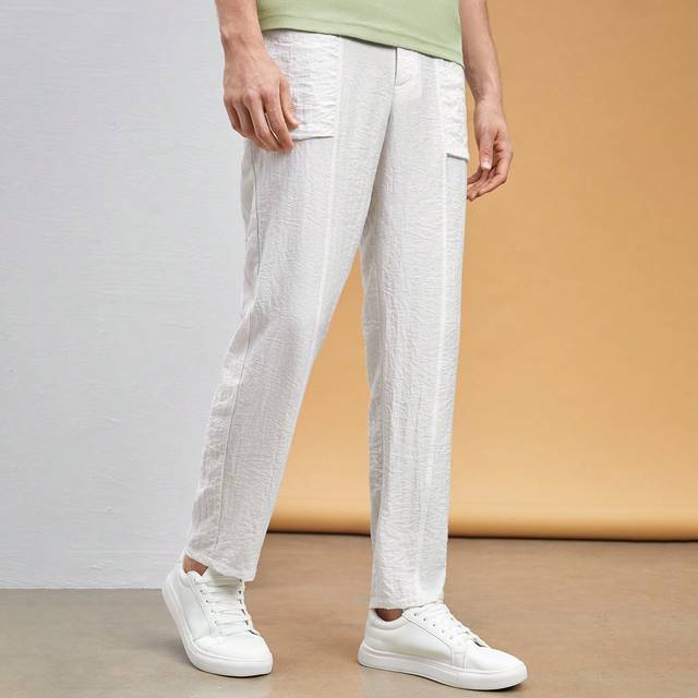 Manfinity Men&#39;s Woven Long Straight Leg Casual Pants Or Suit Pants, Suitable For Daily Wear, Spring And Summer