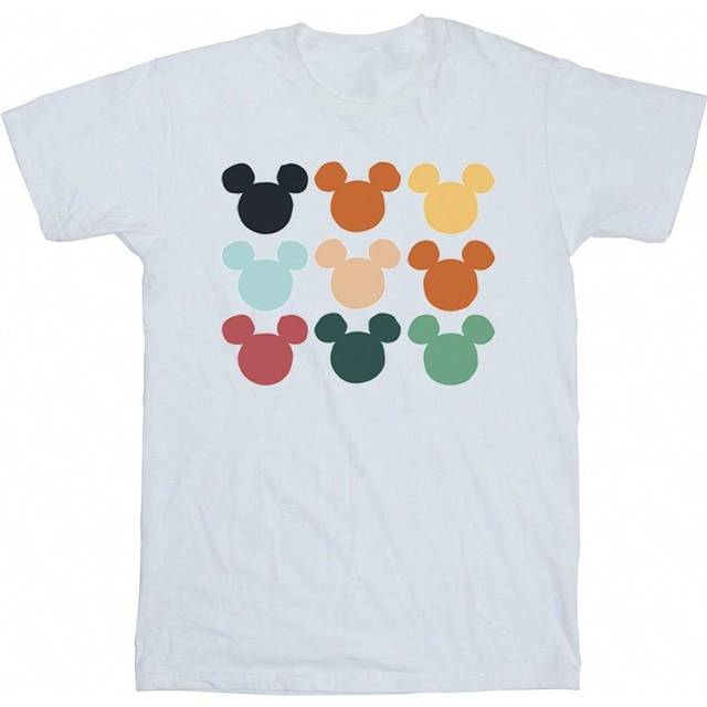 Disney Boys Mickey Mouse Heads Square T-Shirt (White)
