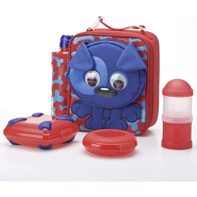 SMASH Kids Lunch Bag & Bottle Insulated Animal Theme Dog
