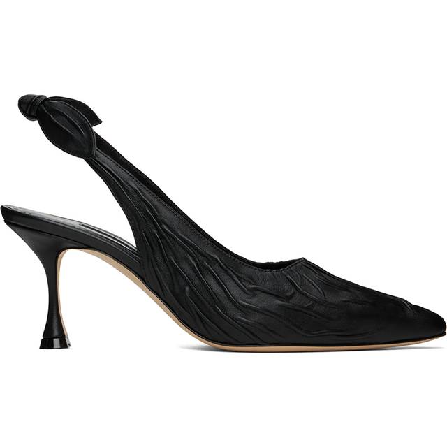 Manolo Blahnik Black Pelagalo Heels - 0015 Black - IT 37.5