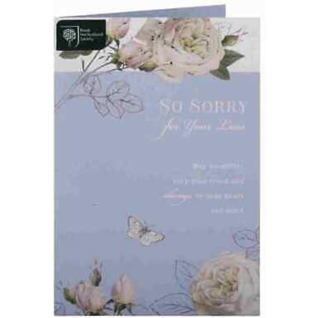 White Flowers Sympathy Card So Sorry For Your Loss