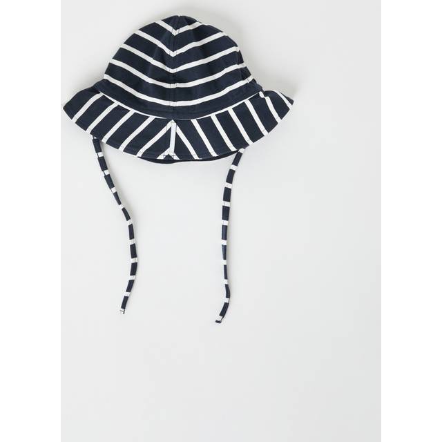 Striped Baby Sun Hat - Navy - 1-2m x 40