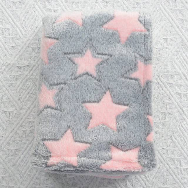 SHEIN 1pc Plush Flannel Baby Swaddle Blanket Super-Soft Soft, Fleece Baby Blanket For Unisex, Portable Receiving Blanket For Baby And Toddler Bed,Infant Str