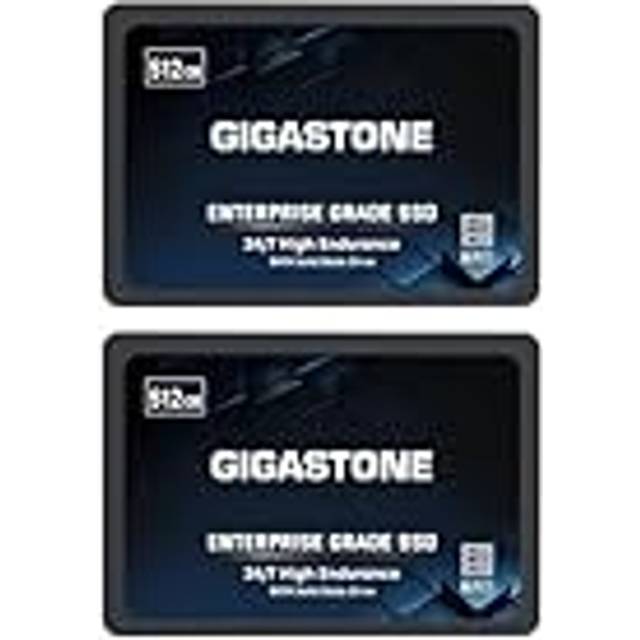 Gigastone Enterprise SSD 512GB NAS SSD Drive Cache (2-Pack) 24/7 Durable TLC High Endurance Business Server Data Center RAID Network Attache