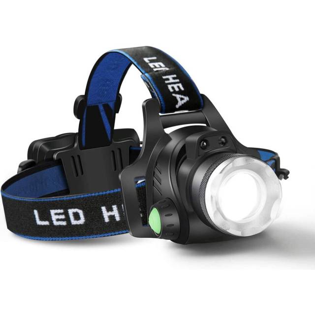 Headtorch Flashlight, USB Rechargeable LED Headtorch, Waterproof T6 Headtorch with 4 Modes and Adjustable Headband