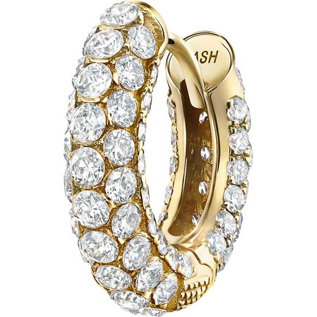 Maria Tash Pavé Diamond Single Hoop Earring - Gold - 8mm