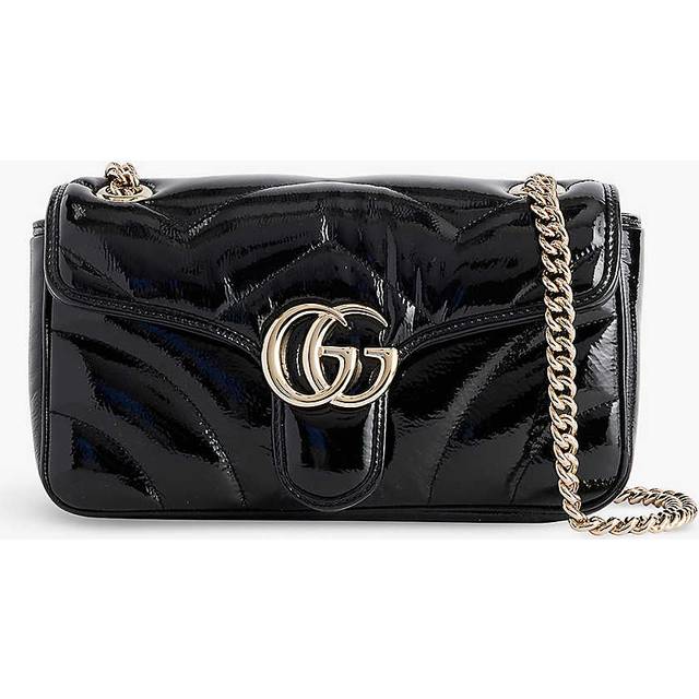 Gucci Womens Black Marmont Quilted Leather Shoulder Bag - BLACK