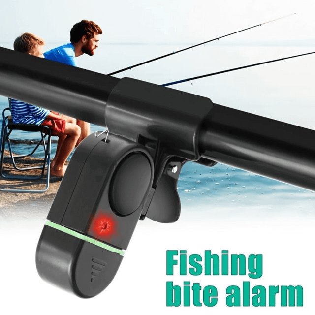 SHEIN 1pc Waterproof Electronic Fishing Rod Alarm Bell, Fishing Tool, Fish Bite Indicator, LED Light Automatic Fishing Alert (Random Style)