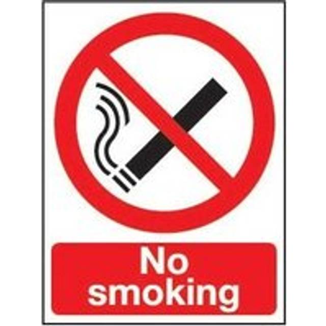No Smoking Rigid pvc Sign - 148 x 210mm - Sitesafe