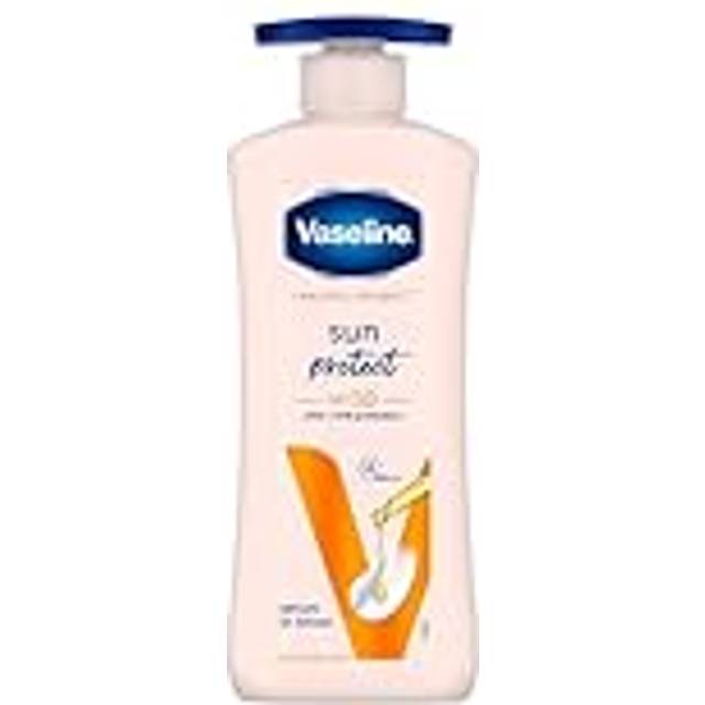 Vaseline Healthy Bright Sun Protection Body Lotion SPF 30 400 ml, Daily Moisturizer for Dry Skin, Gives Non-Greasy Glowing Skin - For Men & Women