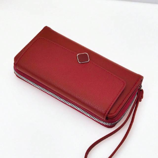 MINGYOU New Ladies Short Folding Wallet Soft PU Zipper Multi-Function Large-Capacity Card Clip Coin Exquisite High Quality Fashion Simple Casual Wallet For Wo