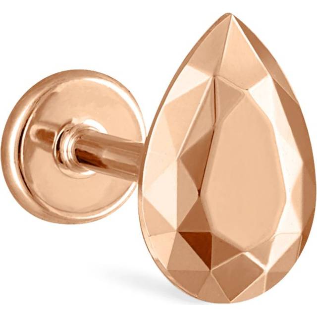 Maria Tash Faceted Pear Threaded Stud Earring - Rose Gold - 6.5mm