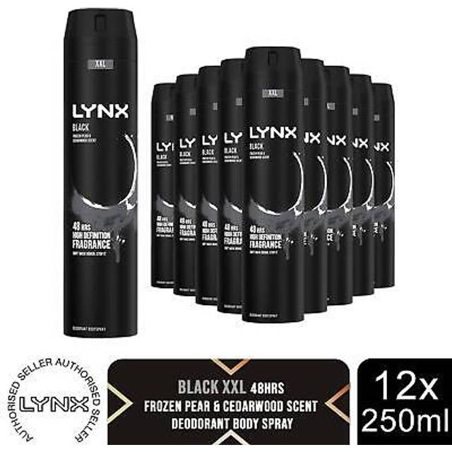 XXL Black High Definition Fragrance 'BodySpray' Deo,6x250ml - One Size