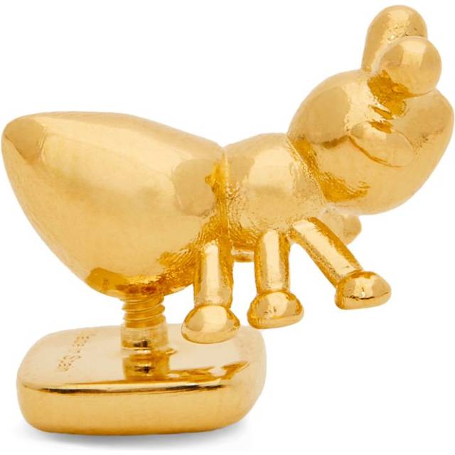 Loewe Womens Gold Ant Brass Pin - GOLD