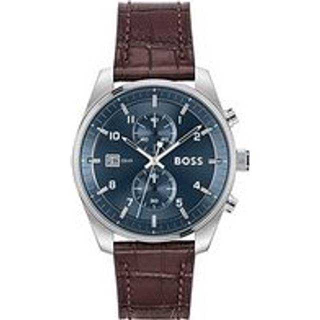 BOSS Skytraveller 1514194 - Herr - 44 mm - Analogt - Quartz - Mineralglas - Blue (22 mm)