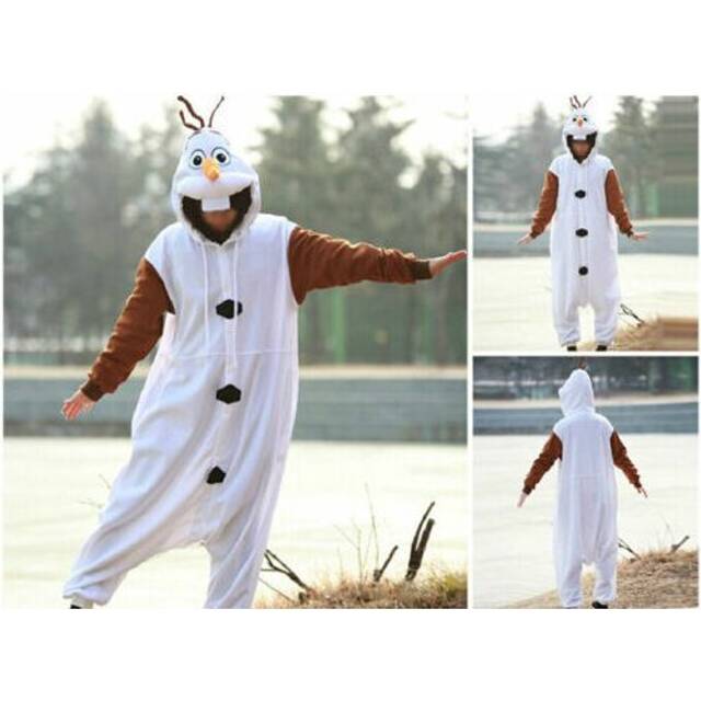(Disney Frozen Olaf Snowman, S) Adult Animal Pyjama Unisex 0nesie11 Pajamas Kigurumi Kids Cosplay Costume KQ