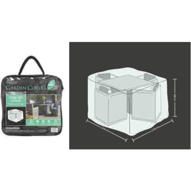 (Cube Set Cover 4 Seats H68 x L134 x W134 cm) Garden Furniture Cover Outdoor Water Resistant
