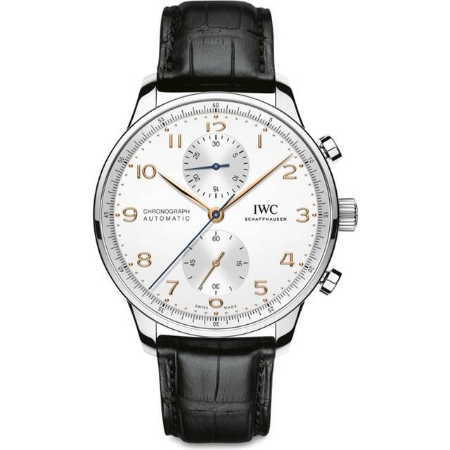 IWC Schaffhausen Stainless Steel Portugieser Chronograph Watch - Silver - 41mm