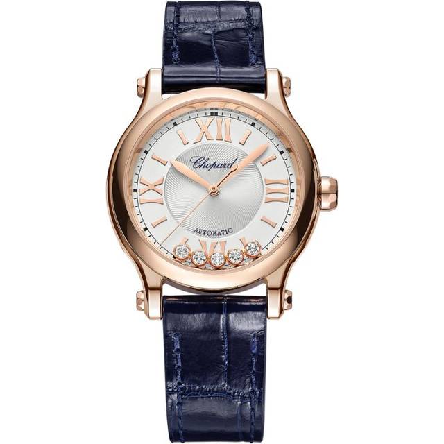 Chopard Rose Gold and Diamond Happy Sport Automatic Watch - 33mm
