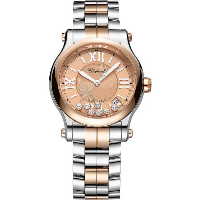 Chopard Rose Gold, Stainless Steel and Diamond Happy Sport Automatic Watch - 36mm