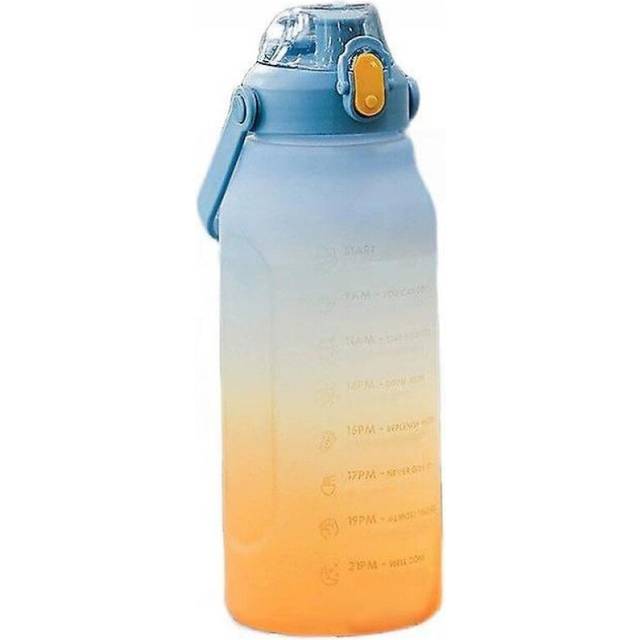 Sand Blasting Gradient Water Cup 2l, Large Capacity Portable Water Bottle