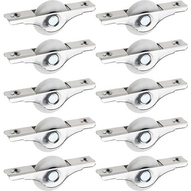20PCS 25mm Small Wheel Casters Nylon Castors with Metal Top Plate Non-Swivel Fixed Hard Wheels for Furniture Drawer Trolley Luggage Chair Tool Box
