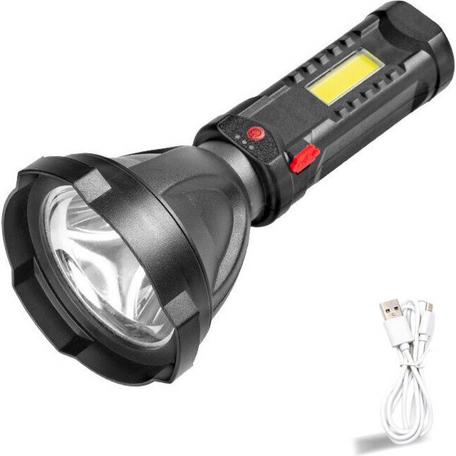 XANES 100LM LED Flashligt COB Side Light 3 Modes Adjustable USB Rechargeable Ultra-bright Searchlight Spotlight