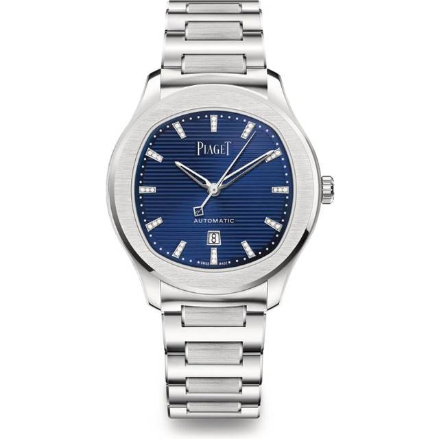 Piaget Steel and Diamond Polo Date Automatic Watch - Silver - 36mm