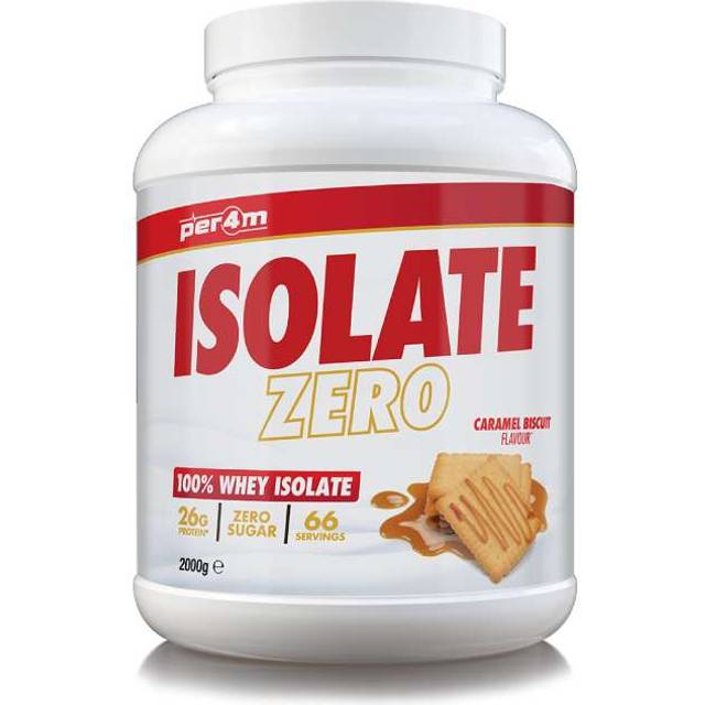 Per4m Isolate Zero | Caramel Biscuit | 2000g | 66 Servings | Zero Sugar | Whey Protein Isolate