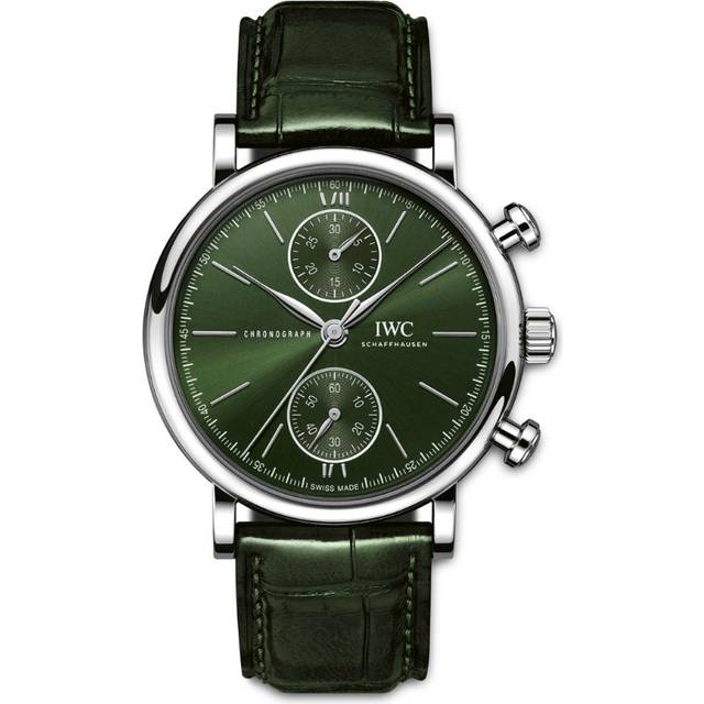 IWC Schaffhausen Stainless Steel Portofino Chronograph Watch - Blue - 39mm