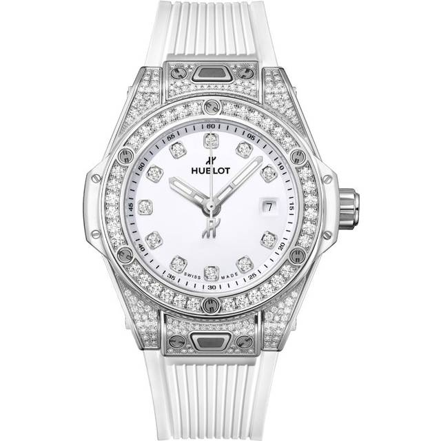 Hublot Stainless Steel and Diamond Big Bang One Click Automatic Watch - Black - 33mm