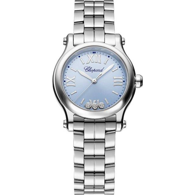 Chopard Stainless Steel and Diamond Happy Sport Watch - Silver - 30mm