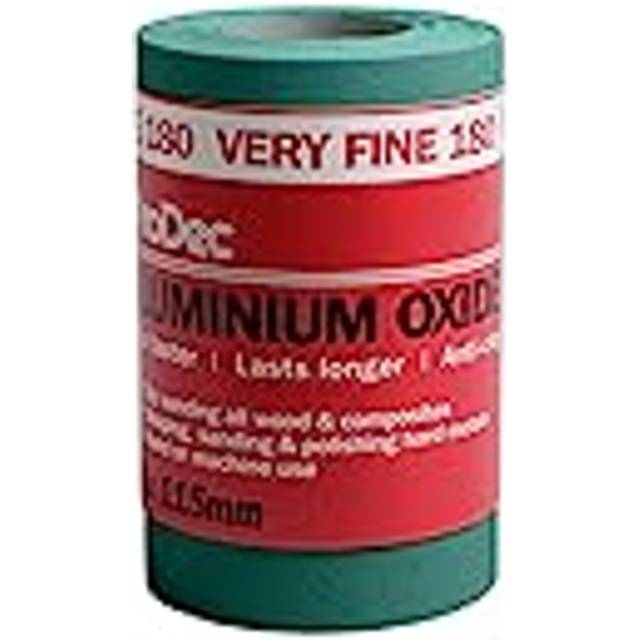 Prodec 5m roll 180 grit very fine grade green aluminium oxide abrasive sanding p