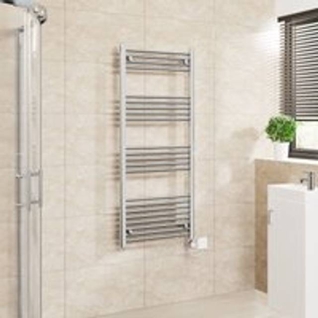 Warmehaus - Touch Screen Thermostatic Straight Towel Rail Chrome 1400x600mm
