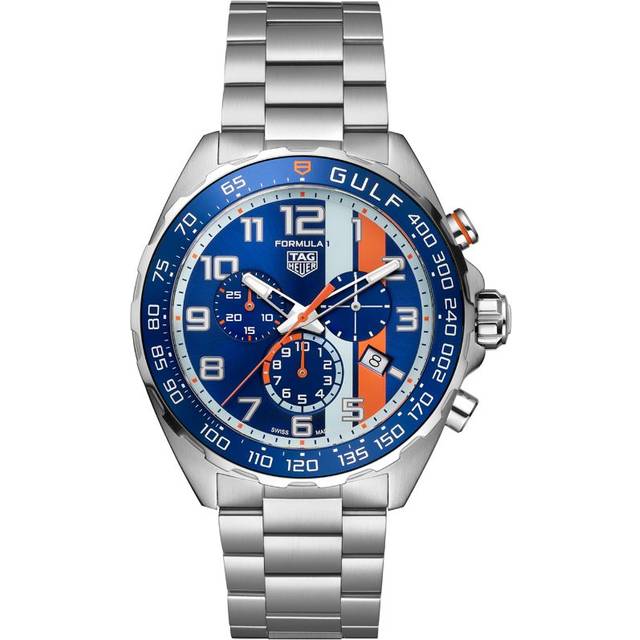 TAG Heuer x Gulf Stainless Steel Formula 1 Watch - Blue - 43mm