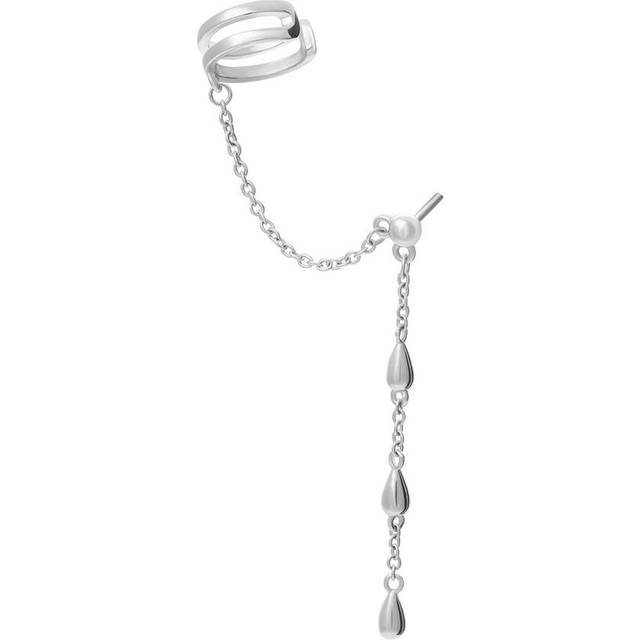 Lucy Quartermaine Silver Single Drop Earring With Cuff DCER1