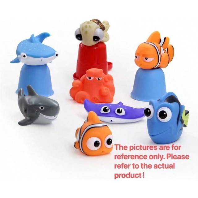 SHEIN 8pcs Children&#39;s Bathroom Bathing Water Play Seabed Themed Spray Toy, Suitable For Water Park Swimming Pool [Pictures Are For Reference Only]