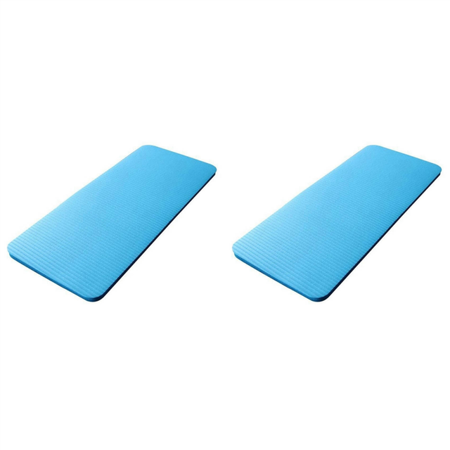 2 Pcs 15MM Thick Yoga Mat Comfort Foam Knee Elbow Pad Mats for Exercise Yoga Pilates Indoor Pads Fitness Training,Blue