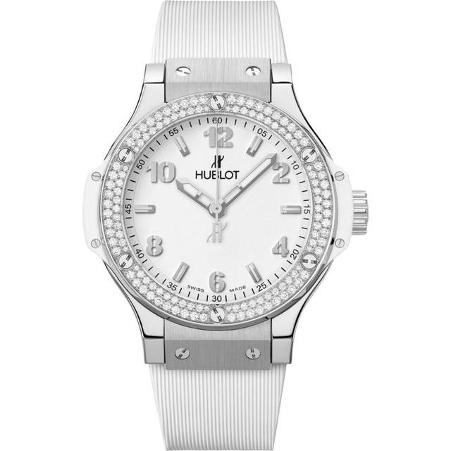 Hublot Stainless Steel and Diamond Big Bang Watch - Black - 38mm