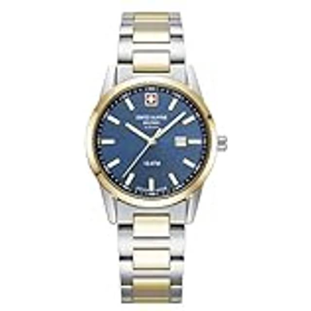 Swiss Alpine Military 7767.1145 Damenuhr Argos bicolor blau 34mm 10ATM