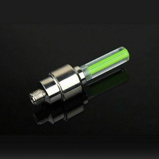 (a-2pcs yellow light) 2Pcs LED NEON Light Valve Stem CAP Lights Bicycle Car Motorcycle Wheel Tire Lamp Valve Tire Light Cycling Bicycle Accessories