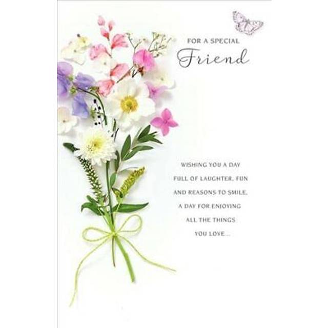 Sentimental Verse Wildflower Bouquet For A Special Friend Birthday Card