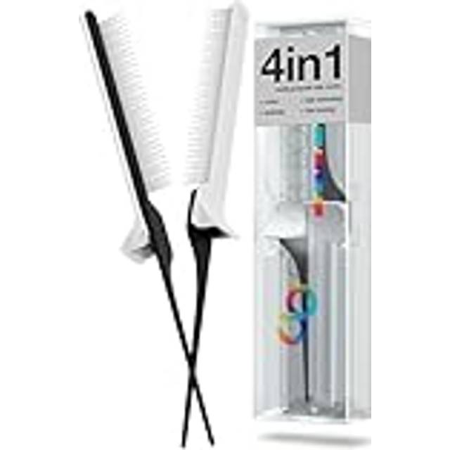 ColorBow Rat Tail Combs for Hair Stylist (2 Pack) Teasing Comb  Hair S