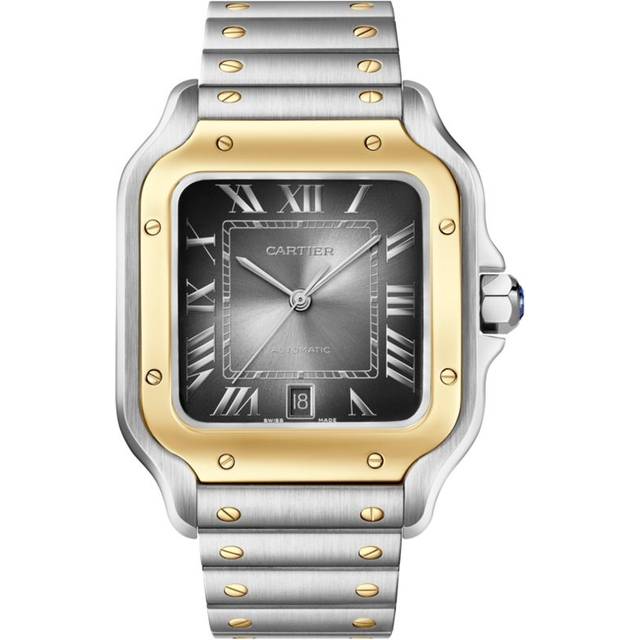 Yellow Gold and Stainless Steel Santos de Cartier Watch - 39.8mm